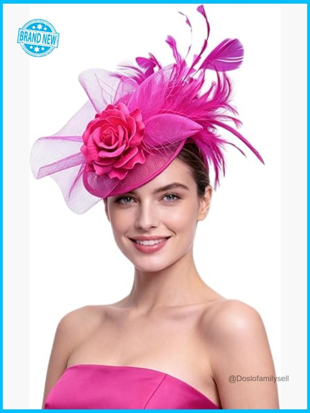 Feather Fascinator Tea Party Vintage Headband Clip Church Hat Elegant